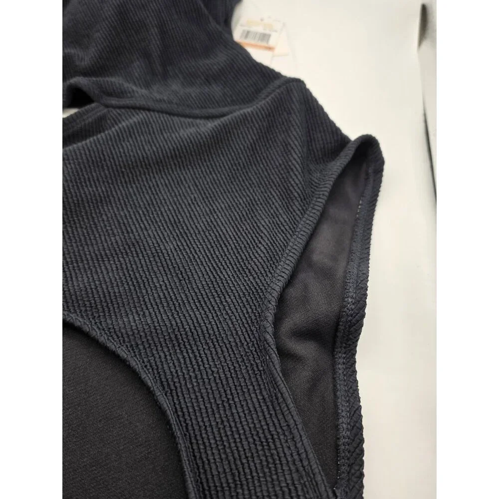 Michael Michael Kors Women One Piece Swimsuit Size 12 Black One Shoulder Cut Out